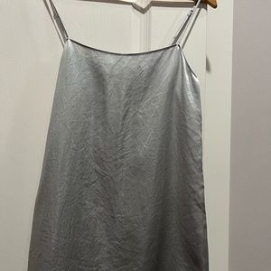 Aritzia Babaton Metallic Blue Dress